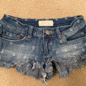 Low rise anchor shorts